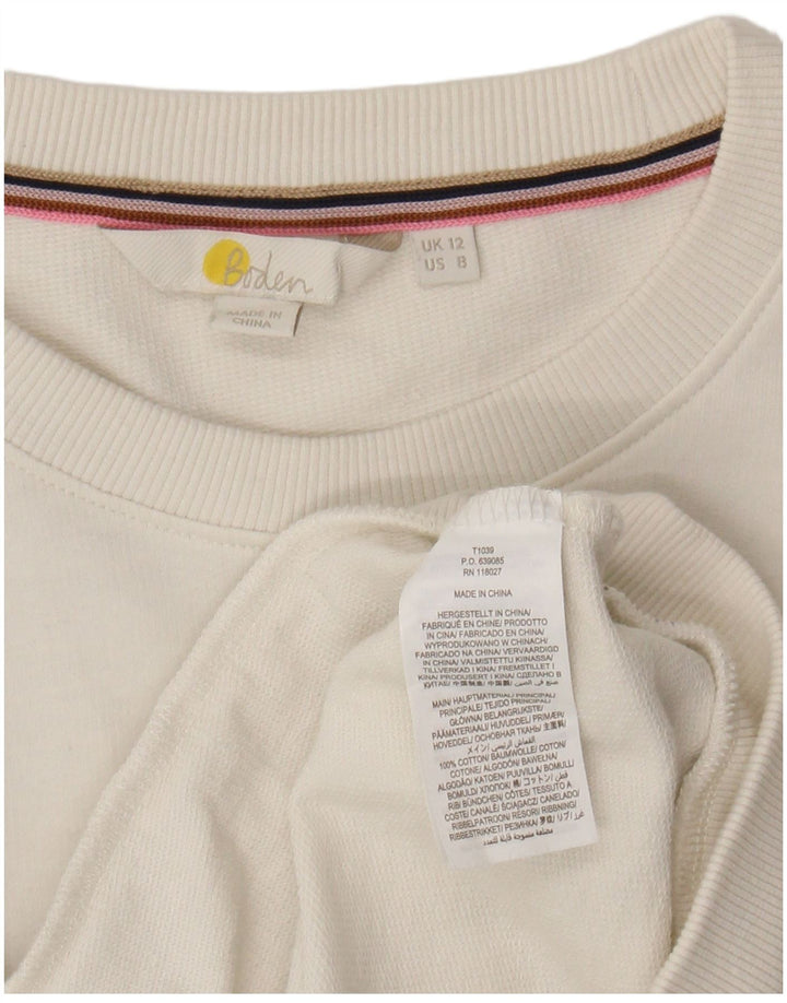 Suéter feminino BODEN UK 12 algodão branco médio
