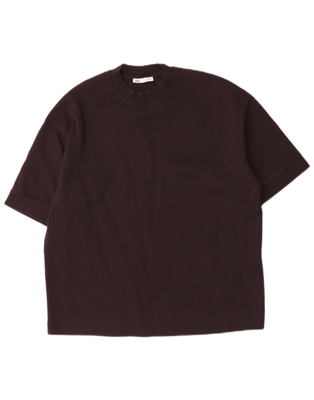 Camiseta masculina Zara Top pequeno algodão preto