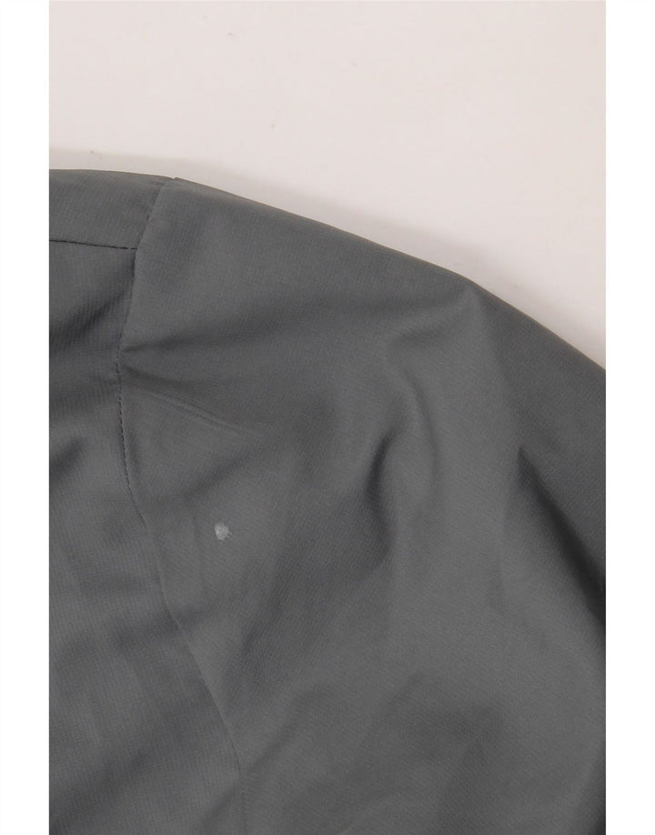 Jaqueta de chuva com capuz Adidas Mens Climacool Graphic UK 40 Grande Poliéster Cinza