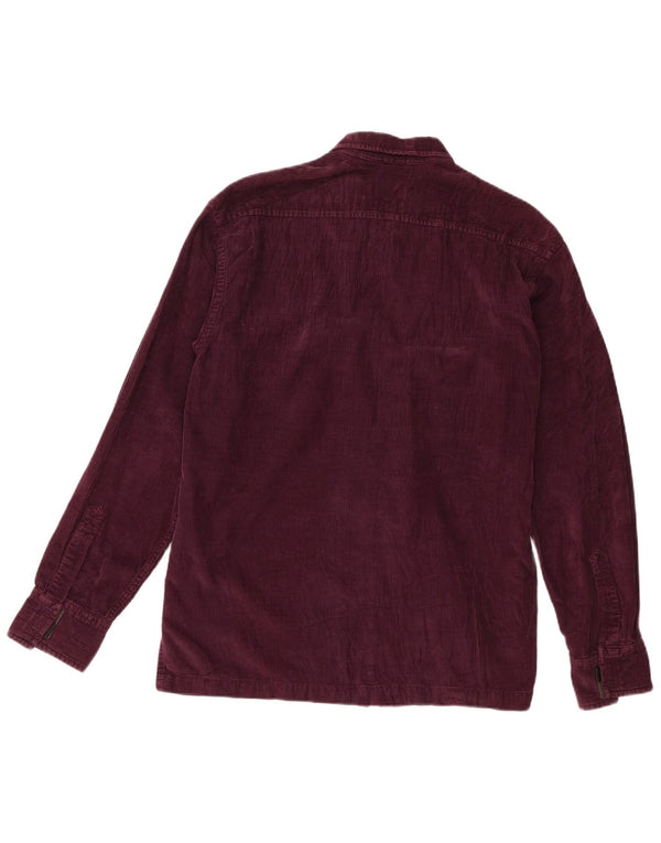 Replay Camisa masculina de veludo cotelê médio roxo algodão