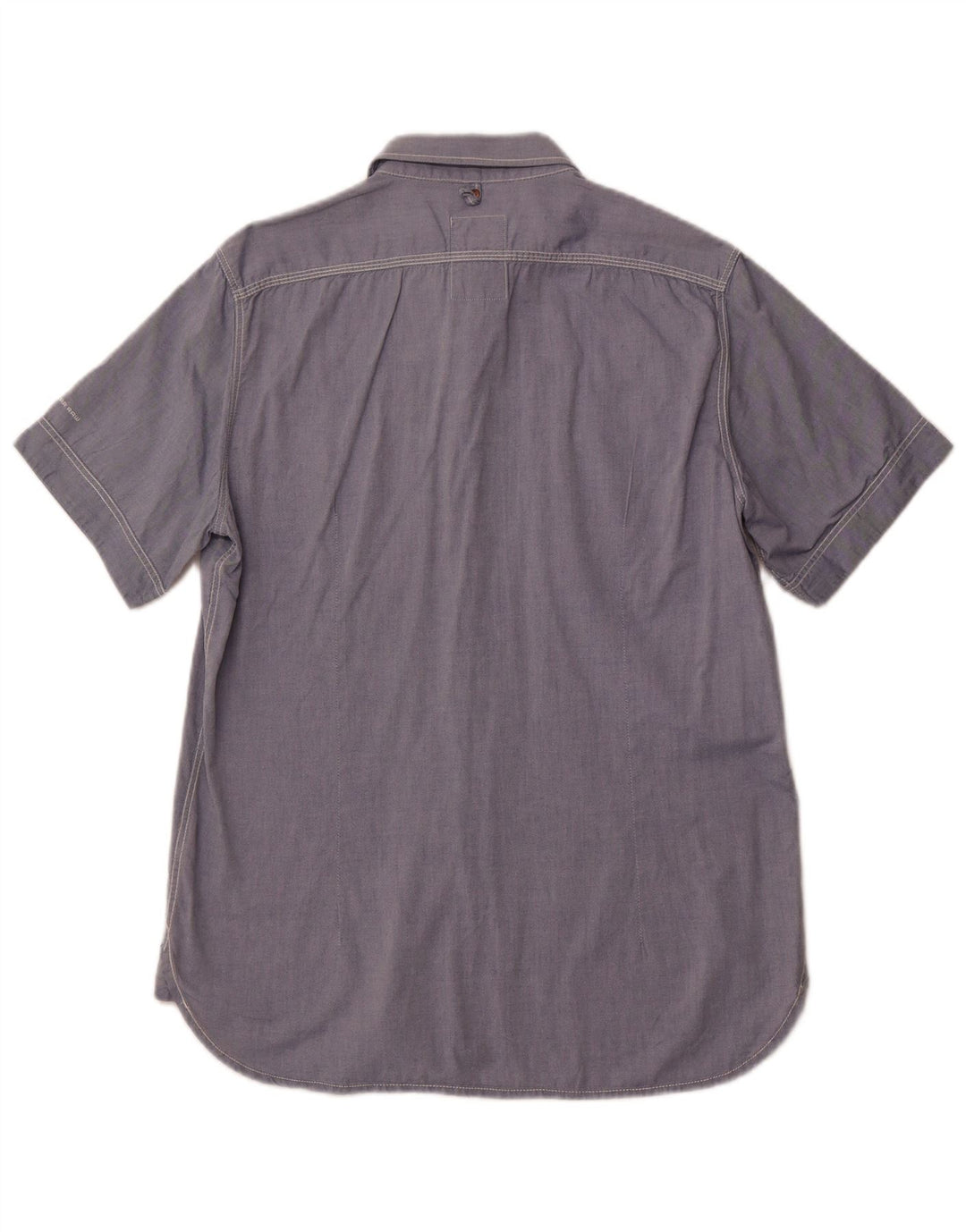 Camisa masculina de manga curta G-Star grande algodão azul