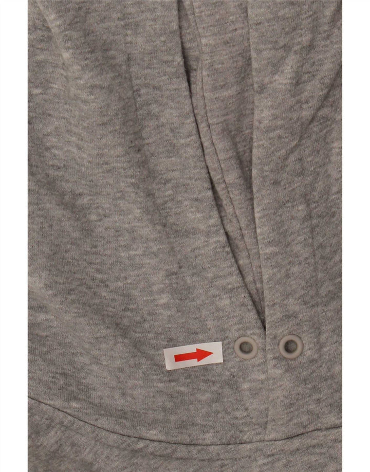 Adidas Mens Hoodie Jumper Médio Cinza Algodão