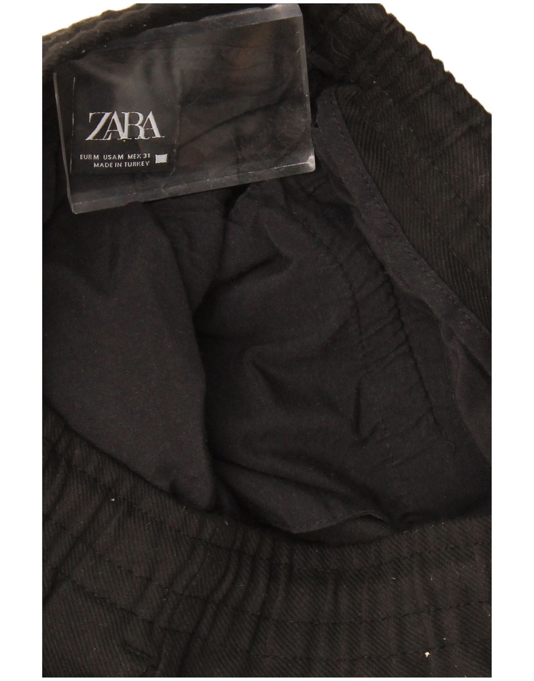 ZARA Calça feminina justa cortada média W28 L23 preta