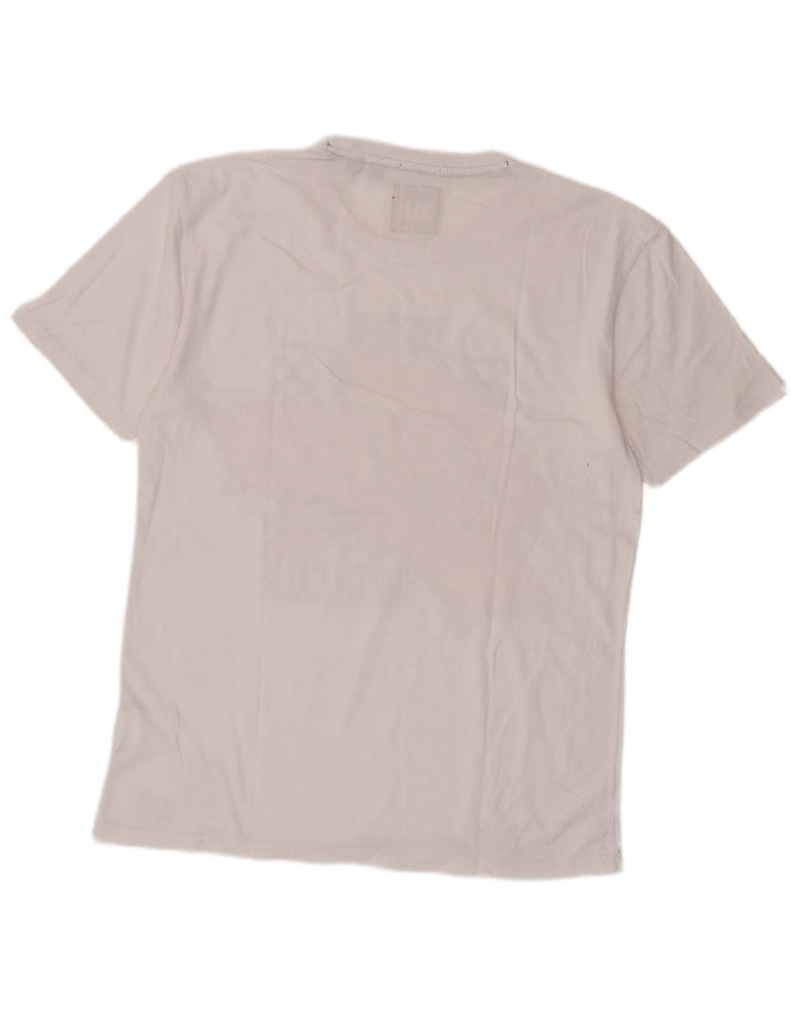 Camiseta gráfica masculina Superdry Top médio algodão branco