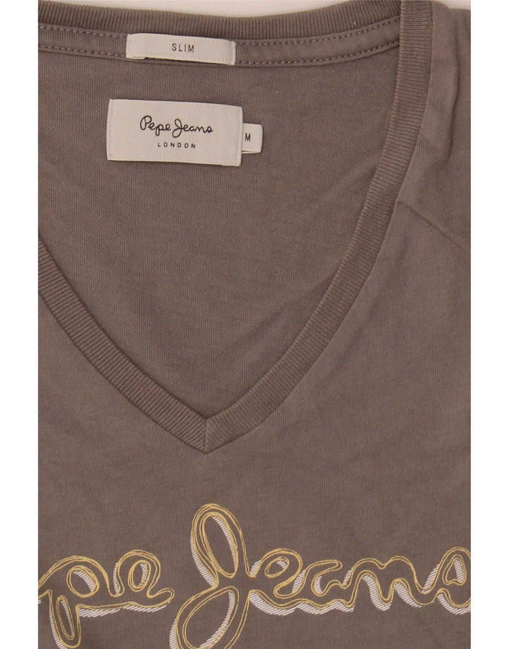 PEPE Jeans Masculino Slim Graphic Camiseta Top Cinza Médio