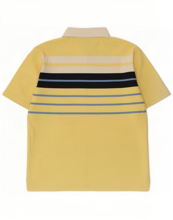 Camisa polo masculina de rugby Tommy Hilfiger listrada amarela média