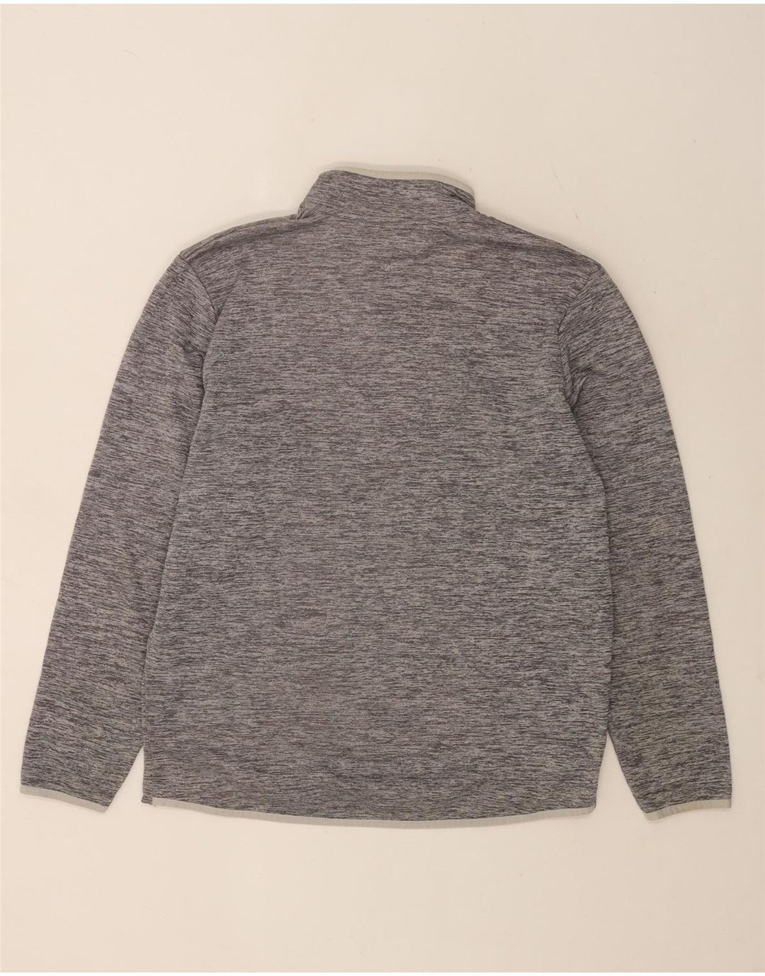 Suéter masculino Under Armour com zíper e gola em poliéster manchado cinza médio