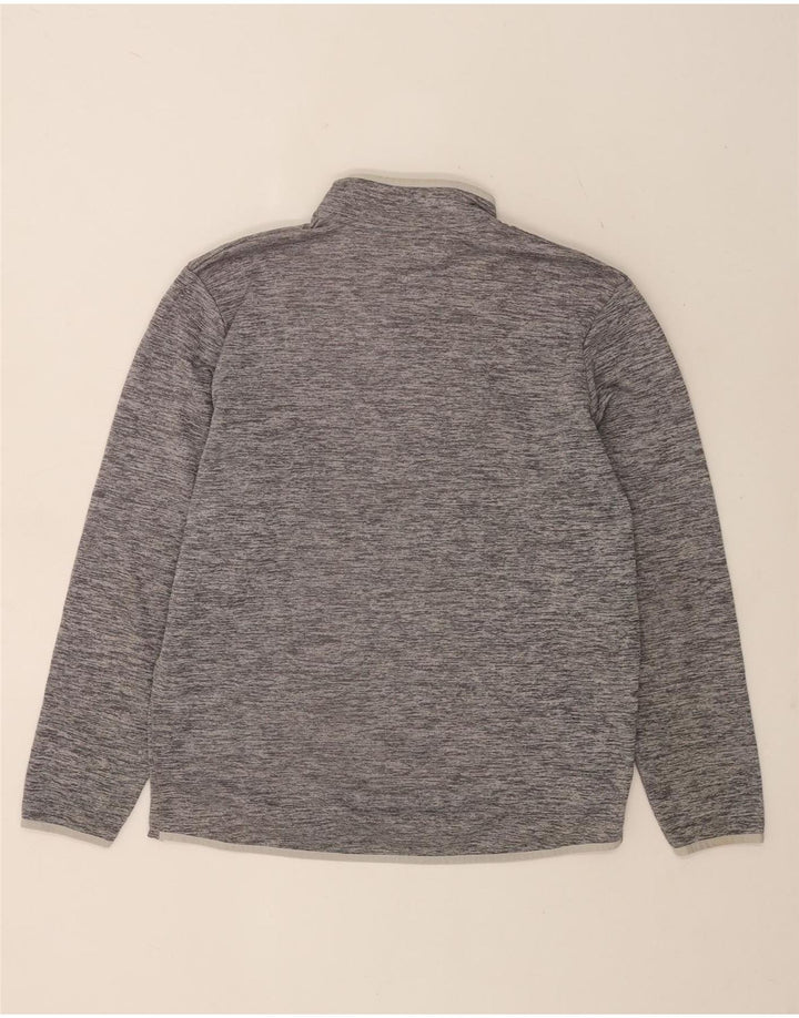 Suéter masculino Under Armour com zíper e gola em poliéster manchado cinza médio