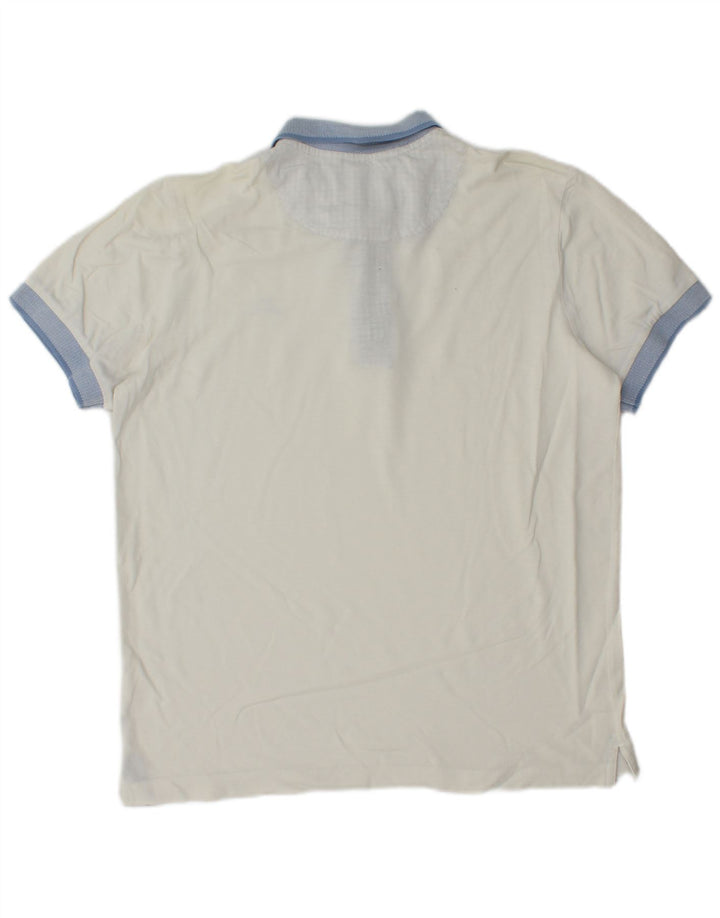 Camisa polo masculina de rugby Kappa branca média