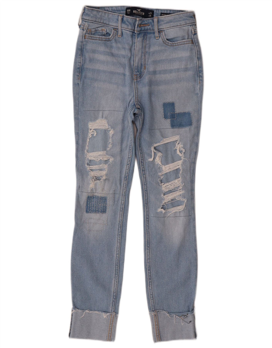 Calça jeans skinny feminina HOLLISTER Califórnia cintura alta US 00 2XS W23 L26 azul