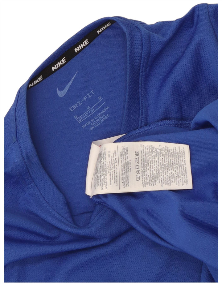 Camiseta Nike Boys Dri Fit Top 10-11 Anos Poliéster Azul Médio