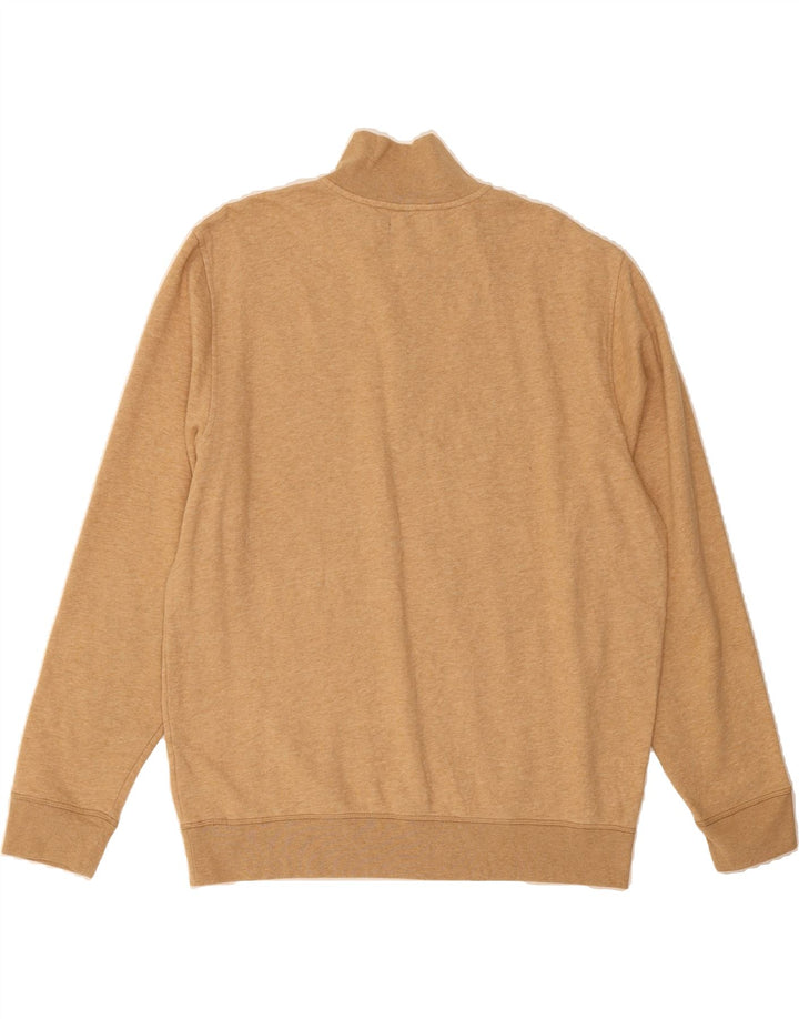 NAUTICA Mens Zip Neck Sweatshirt Jumper XL Beige Cotton Vintage Nautica and Second-Hand Nautica from Messina Hembry 