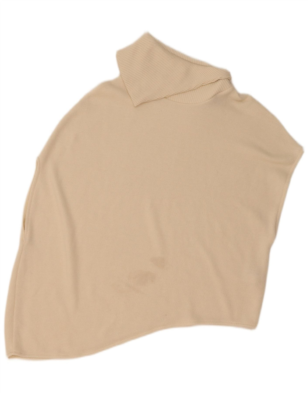 Zara Poncho Jumper Assimétrico Feminino Reino Unido 10 Pequeno Off White Viscose