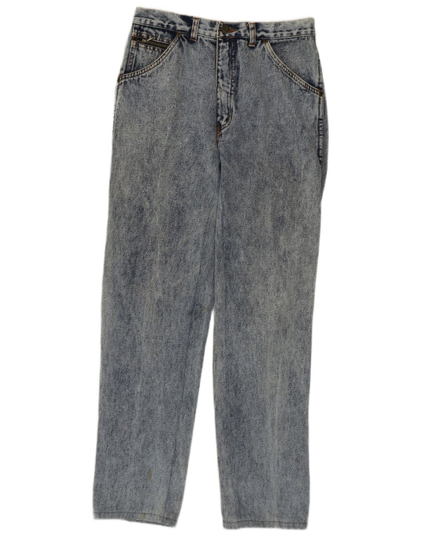 Jeans retos femininos vintage W33 L30 algodão azul
