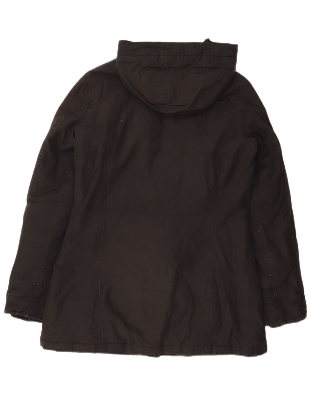 Jaqueta Parka feminina canadense com capuz EU 42 algodão preto médio