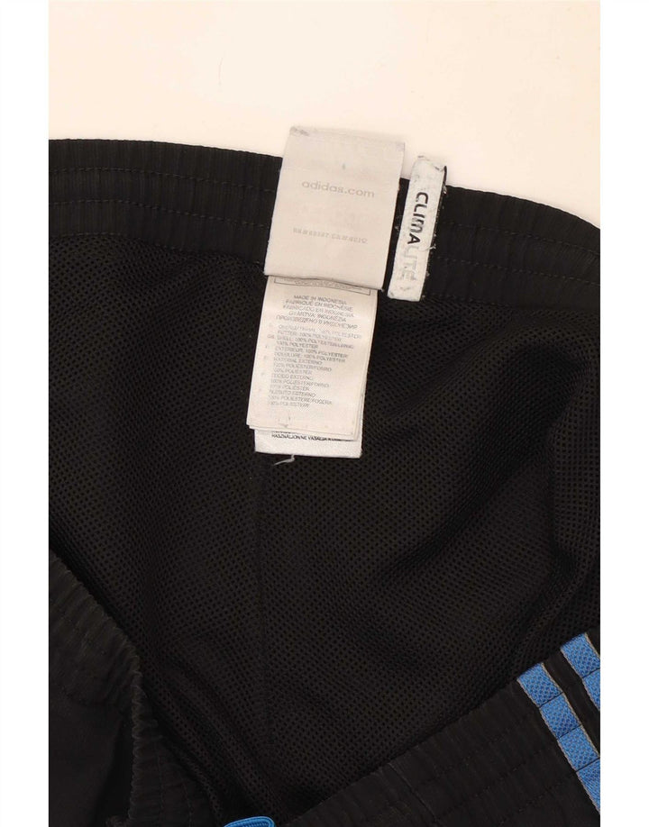 Adidas masculino climalite calças de treino joggers grande poliéster preto
