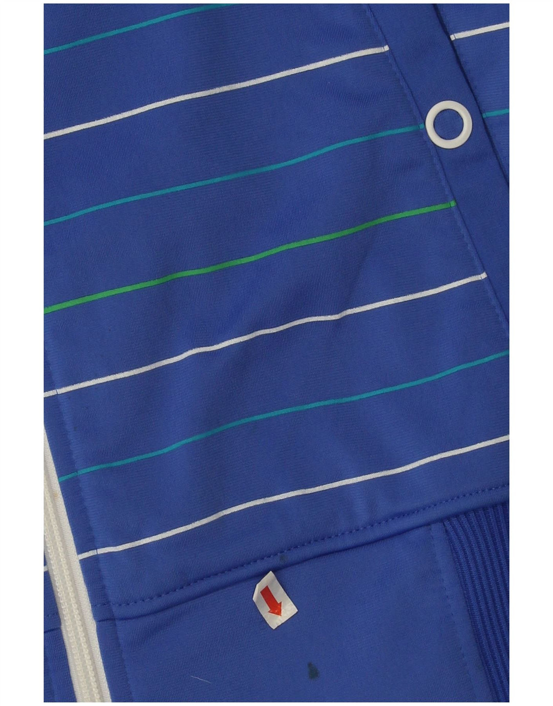 Jaqueta Adidas Mens Treino Top Médio Azul Listrado Poliéster