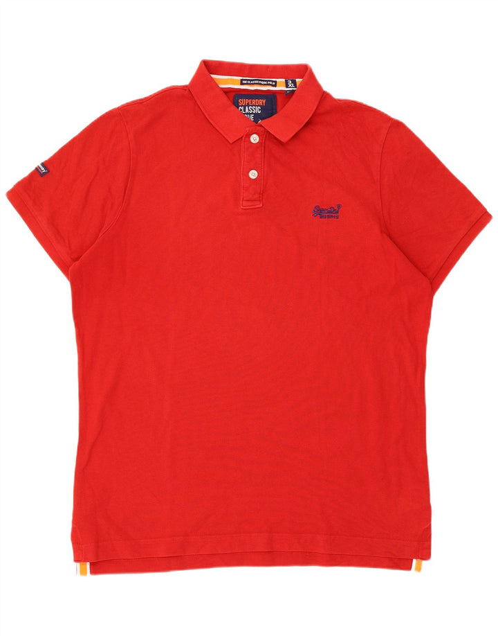 Camisa polo masculina Superdry 3XL algodão vermelho