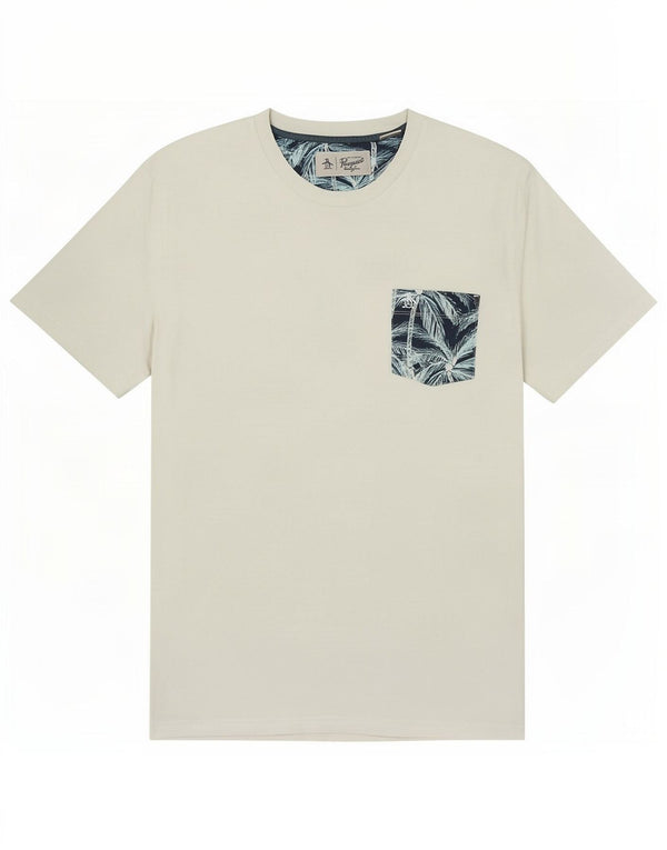 Camiseta masculina Penguin Top grande de algodão branco