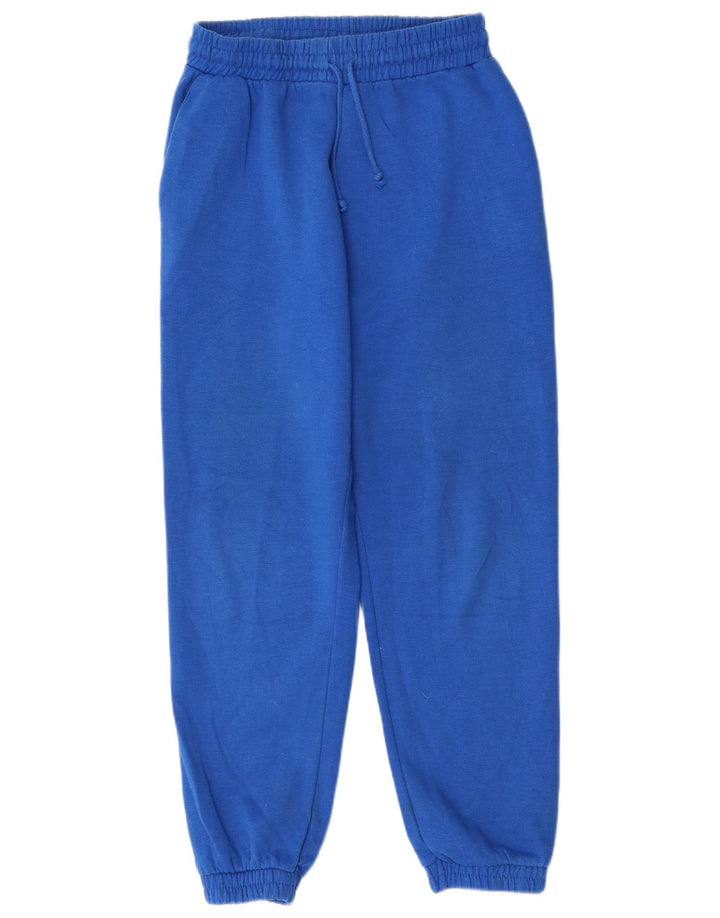 Calça de treino feminina Zara Joggers UK 14 grande azul poliéster
