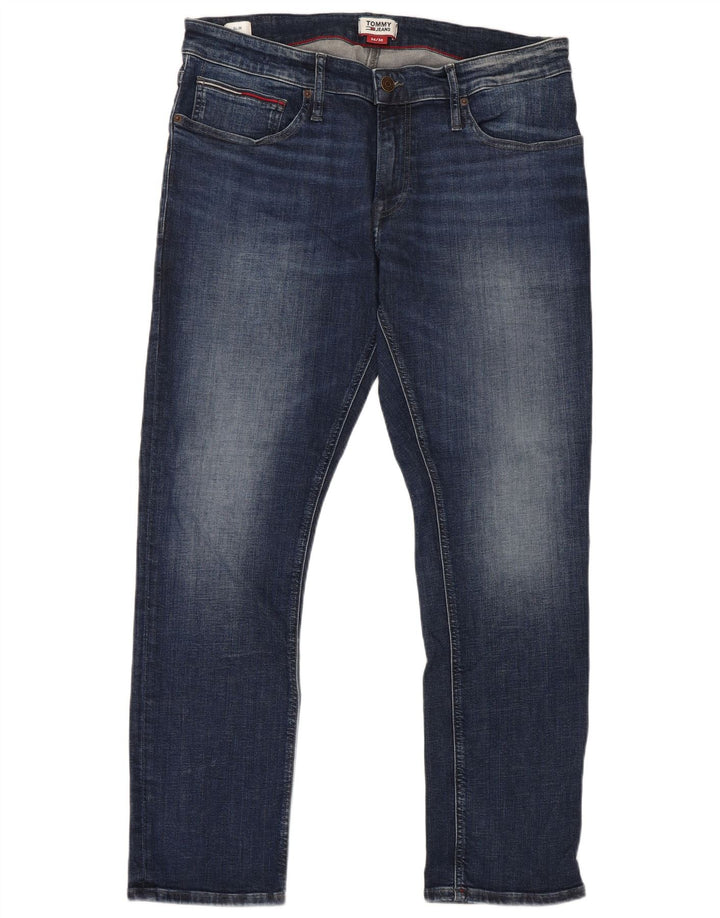 Tommy Hilfiger Masculino Slim Jeans W36 L30 Azul Algodão