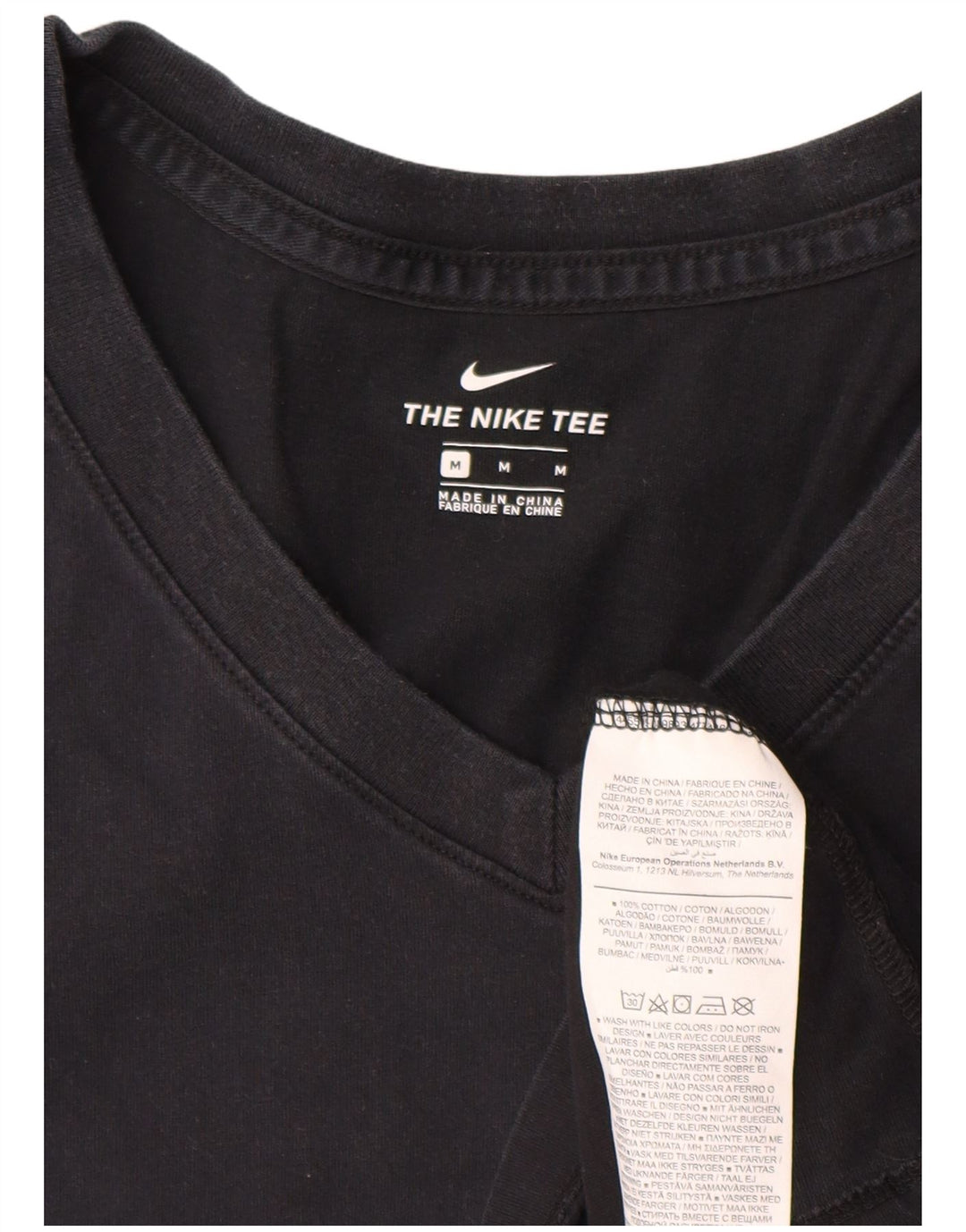 Camiseta feminina Nike UK 14 médio algodão preto