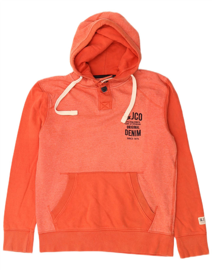 Jack & Jones moletom masculino com capuz e gola com botão gráfico médio bloco colorido rosa