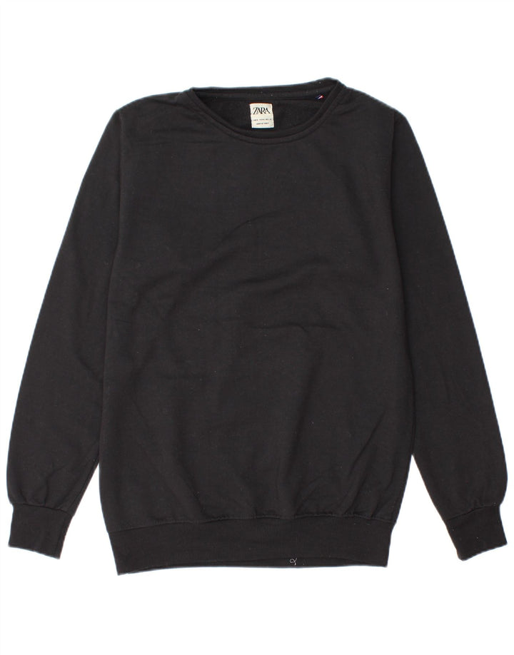 Zara Moletom Masculino Jumper Médio Preto