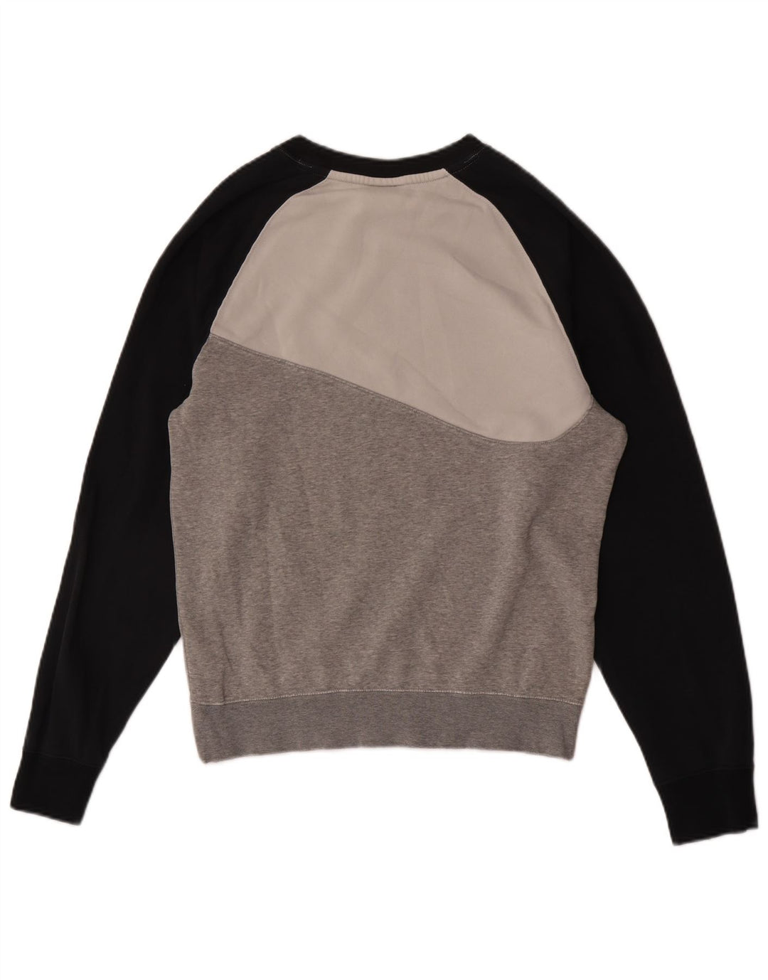 Moletom gráfico masculino Nike Jumper pequeno cinza colorblock algodão