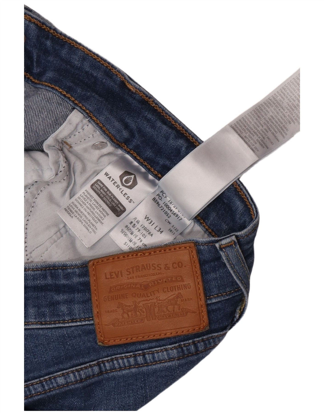 Calça jeans feminina Levi's 725 High Rise Bootcut W31 L34 azul algodão