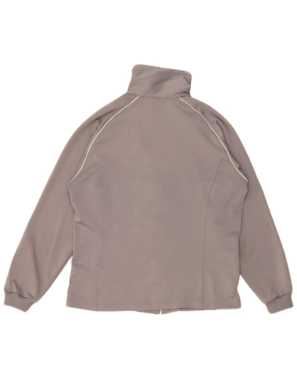 Adidas Womens Tracksuit Top Jacket UK 14 Médio Cinza