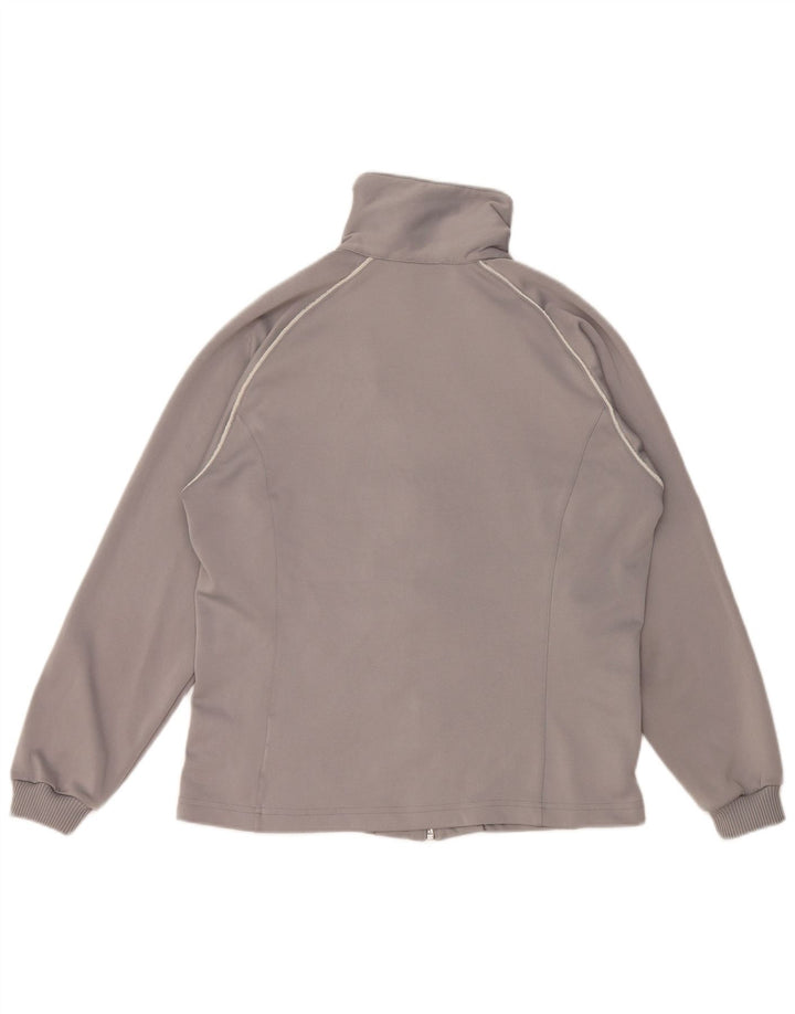 Adidas Womens Tracksuit Top Jacket UK 14 Médio Cinza
