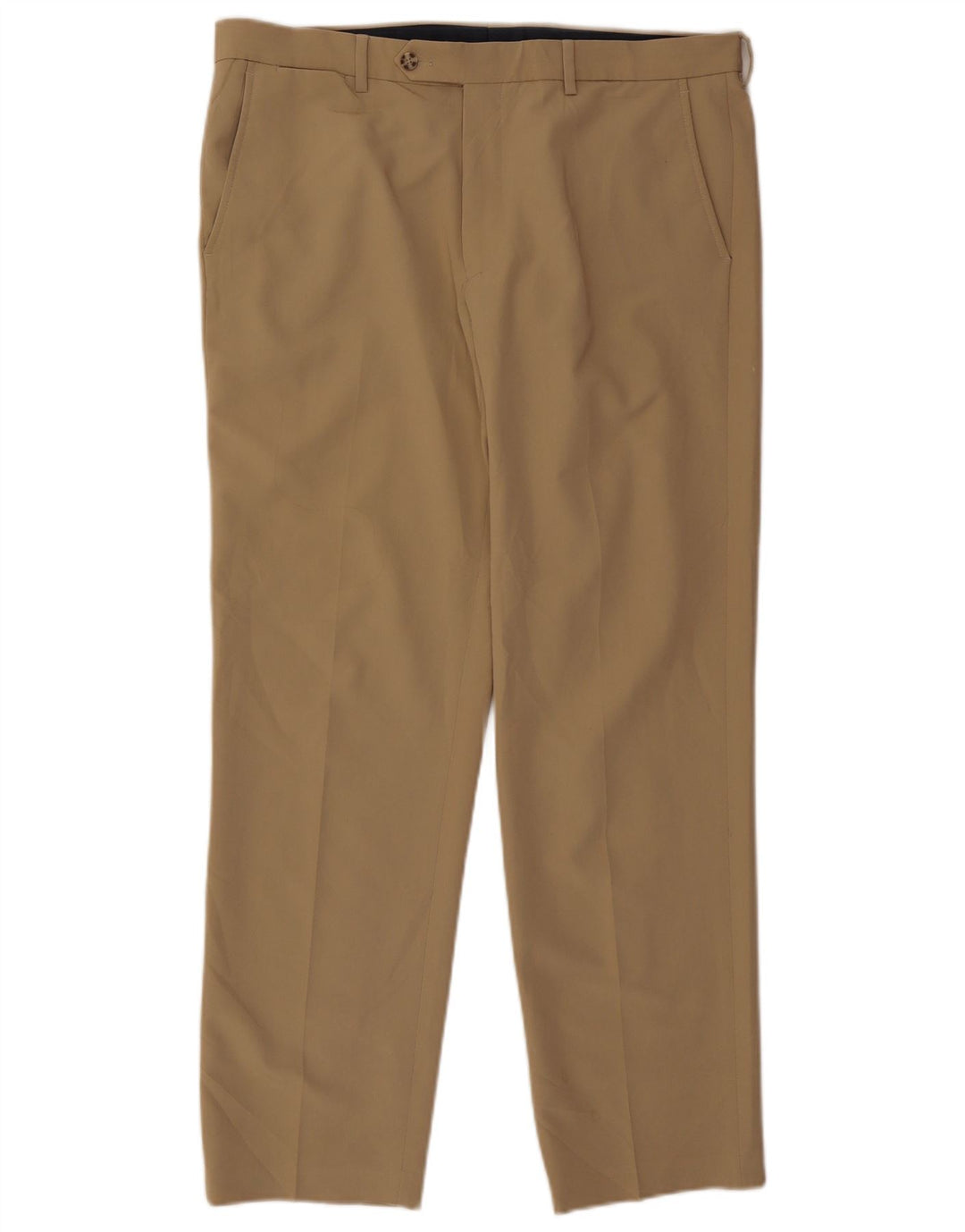 Calça masculina de terno reto Nautica W36 L30 poliéster bege