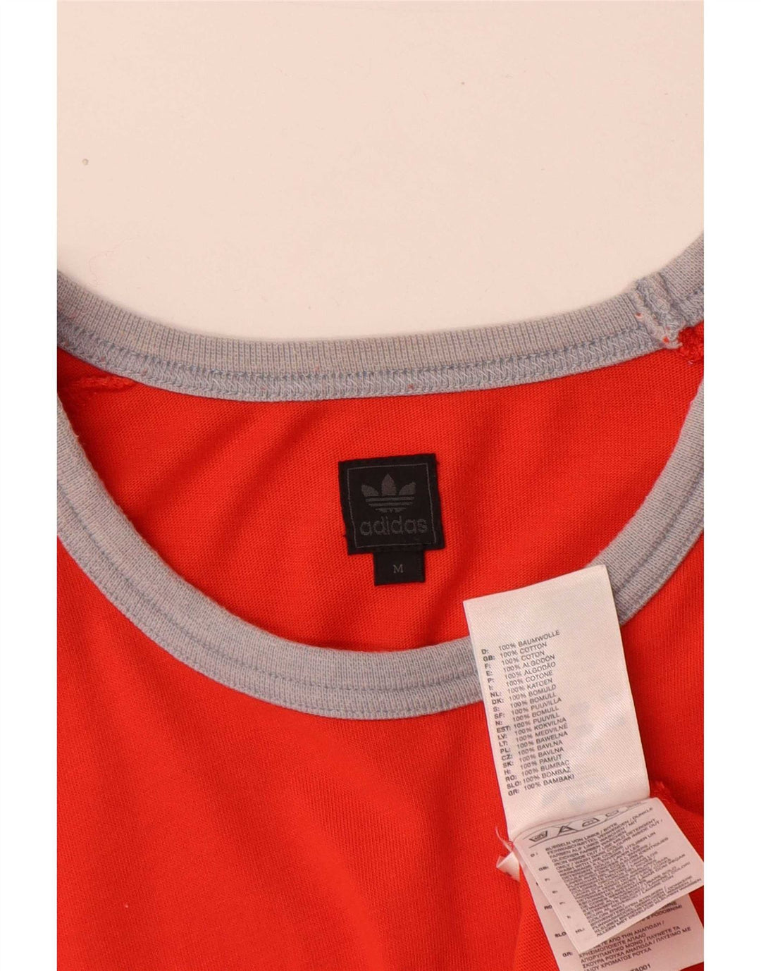 Adidas Mens Graphic T-Shirt Top Médio Algodão Vermelho