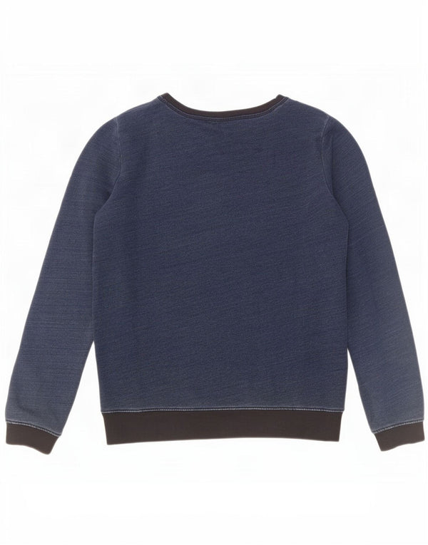 Diesel masculino moletom gráfico jumper pequeno azul marinho colorblock algodão