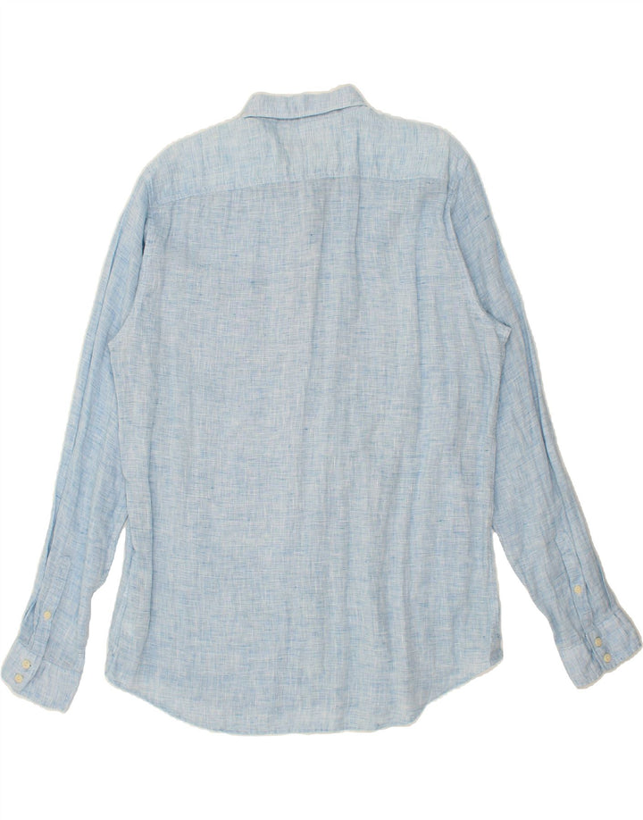 Camisa masculina MARLBORO CLASSICS Custom Fit 2XL Linho Azul