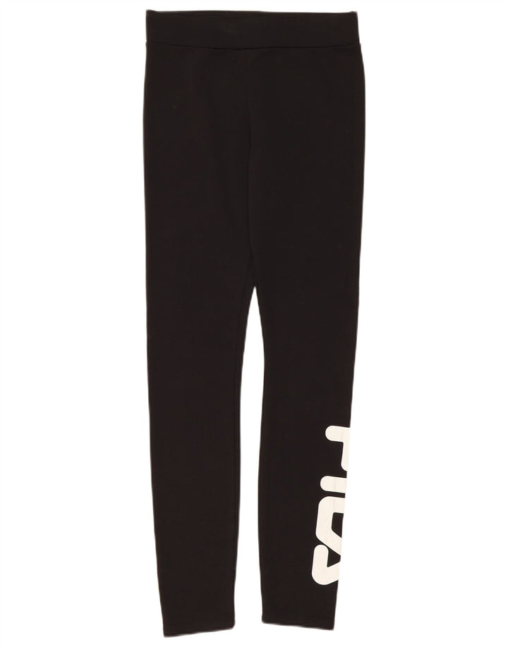 Leggings Fila Feminino UK 8 Pequeno Poliéster Preto