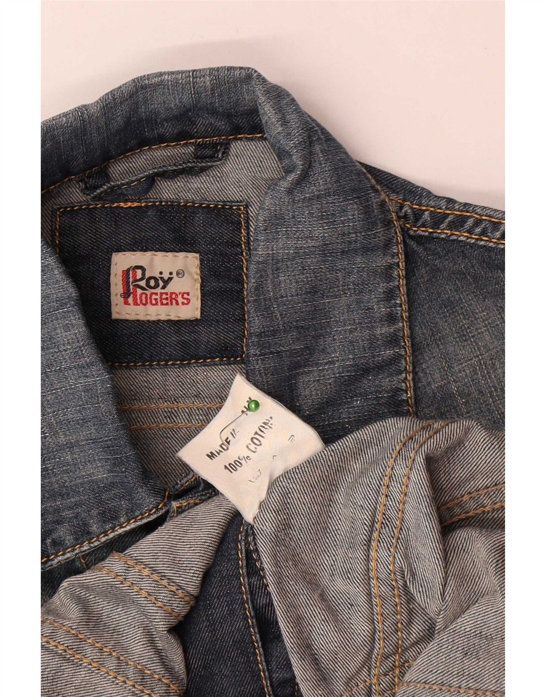 Jaqueta jeans feminina Roy Rogers UK 8 algodão azul pequeno