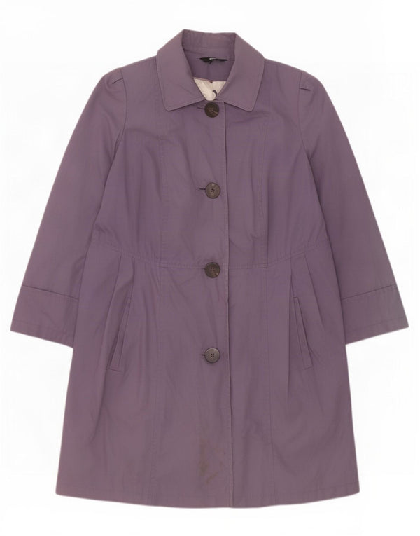 Casaco impermeável feminino Marks & Spencer Reino Unido 20 2XL algodão roxo