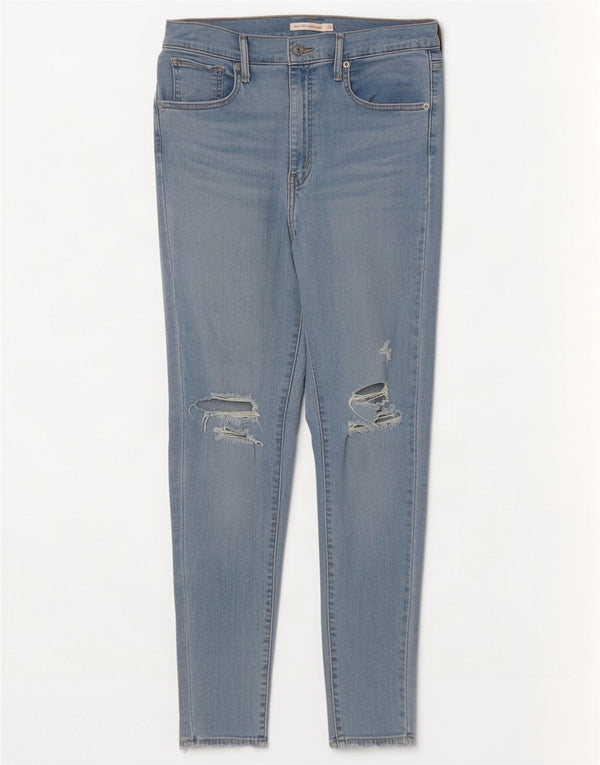 Calça jeans feminina Levi's Mile High Distressed Super Skinny W32 L30 Azul Algodão
