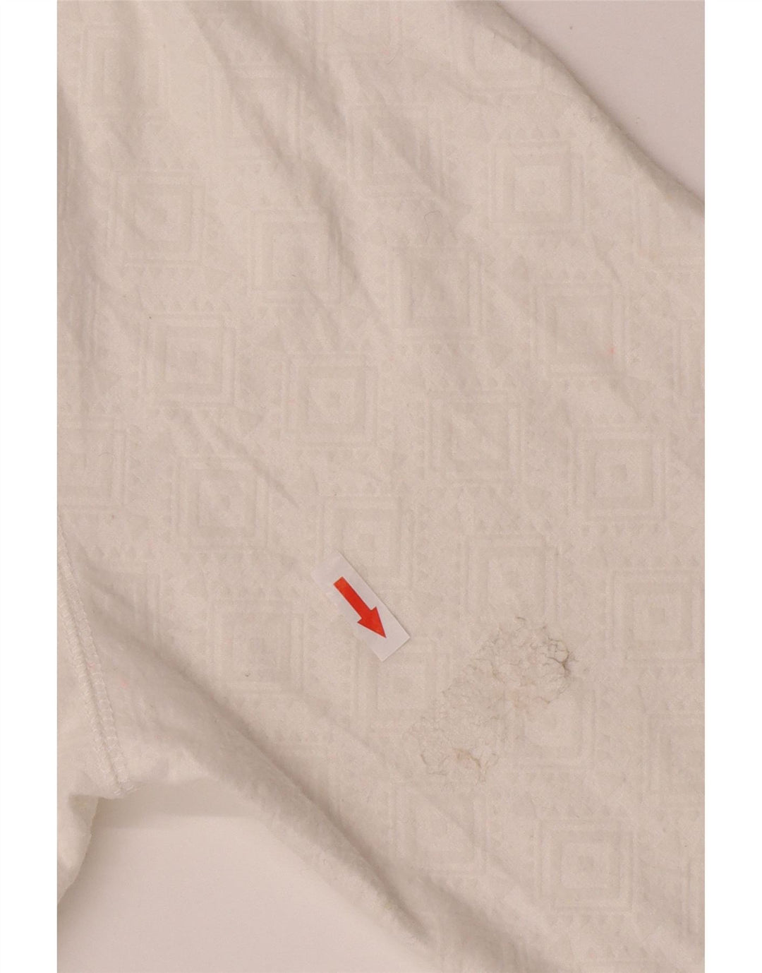 Eddie Bauer pulôver feminino com zíper e gola alta Reino Unido 18 XL branco geométrico