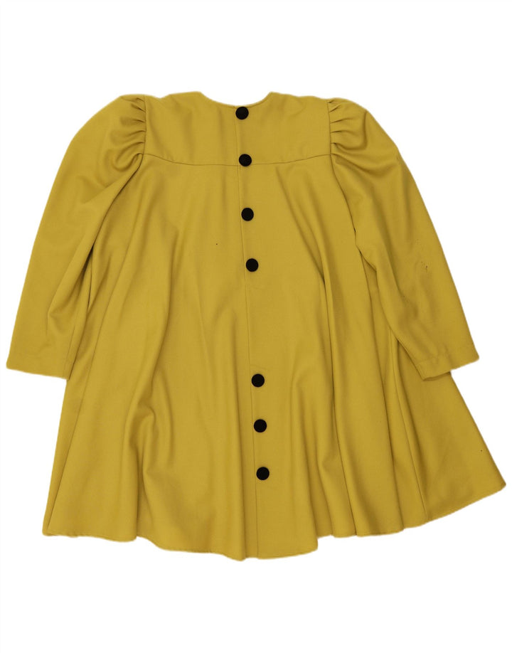 Sobretudo oversized feminino vintage IT 44 lã amarela média