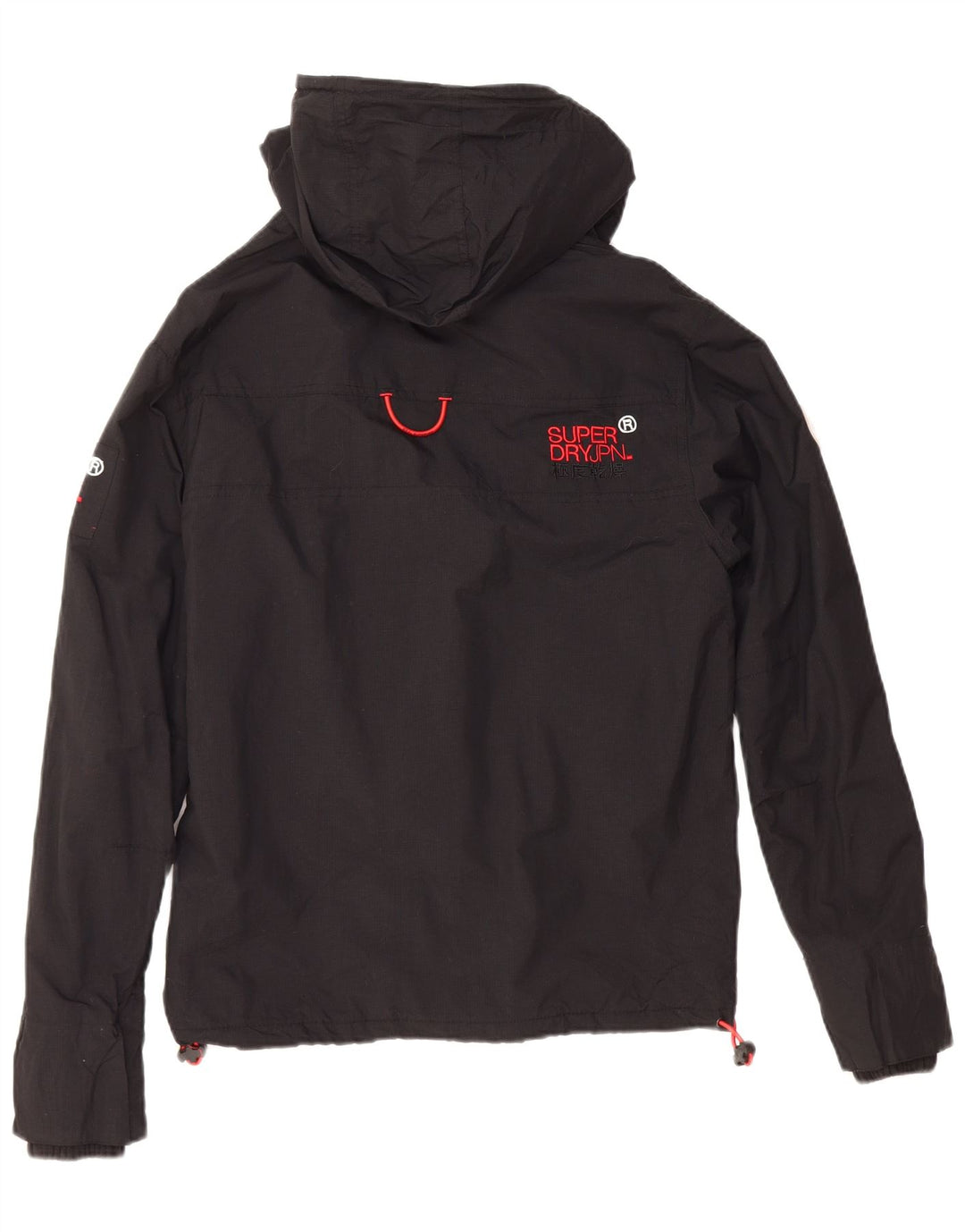 Jaqueta corta-vento feminina Superdry Windattacker com capuz UK 10 pequena preta