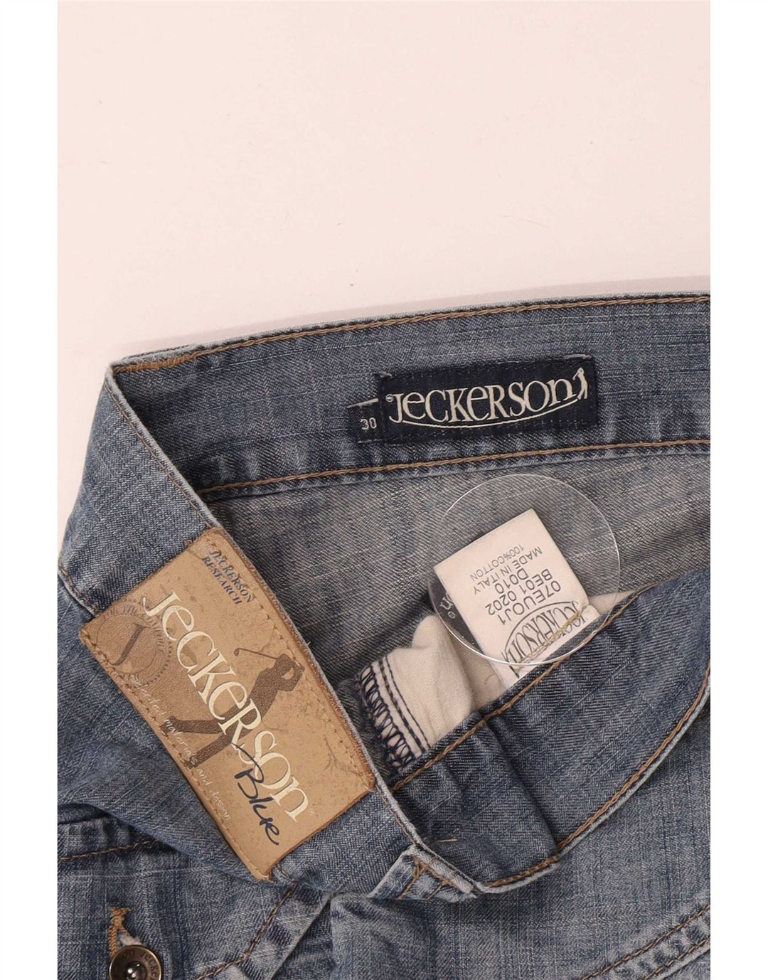 Shorts jeans masculino Jeckerson W30 algodão azul médio