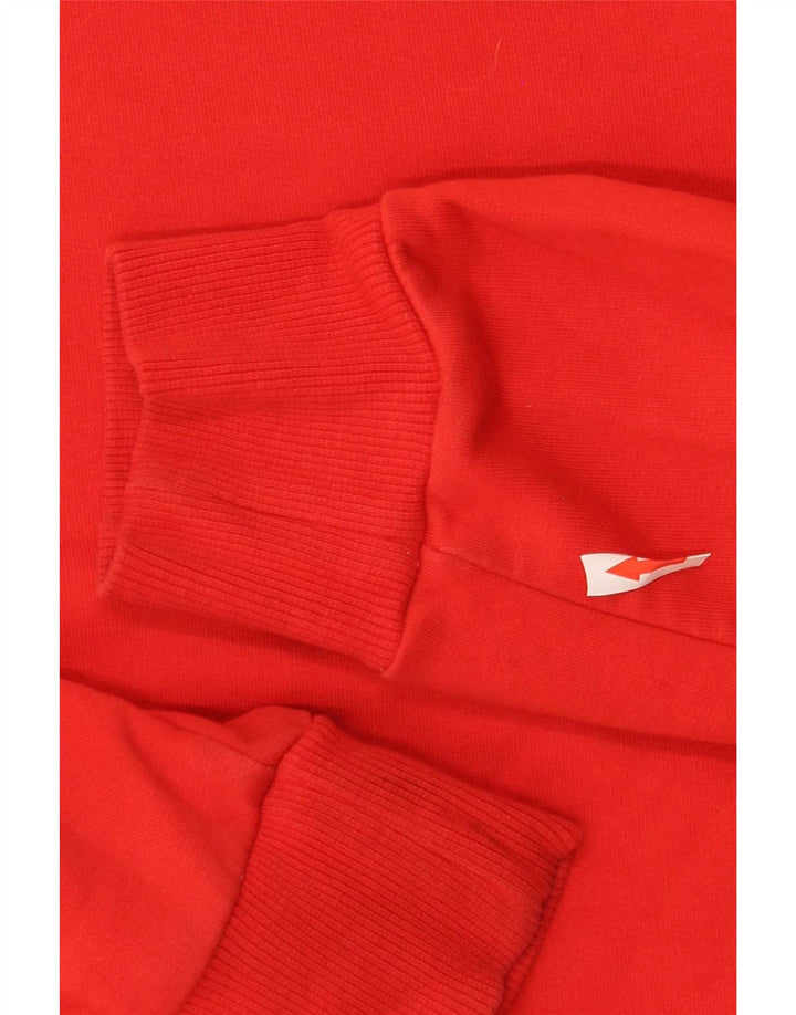 Puma Mens Graphic Moletom Jumper Médio Algodão Vermelho