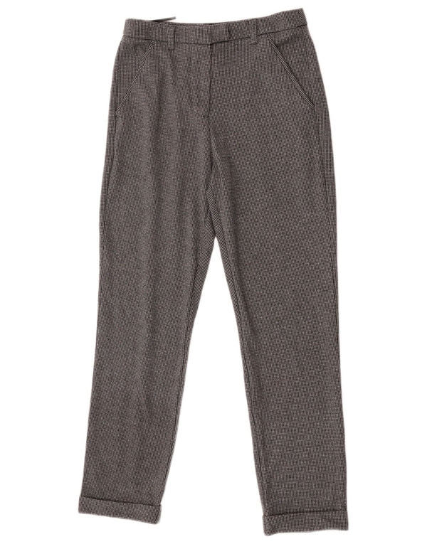 Calça casual feminina de cintura alta White Stuff UK 10 pequena W26 L28 cinza