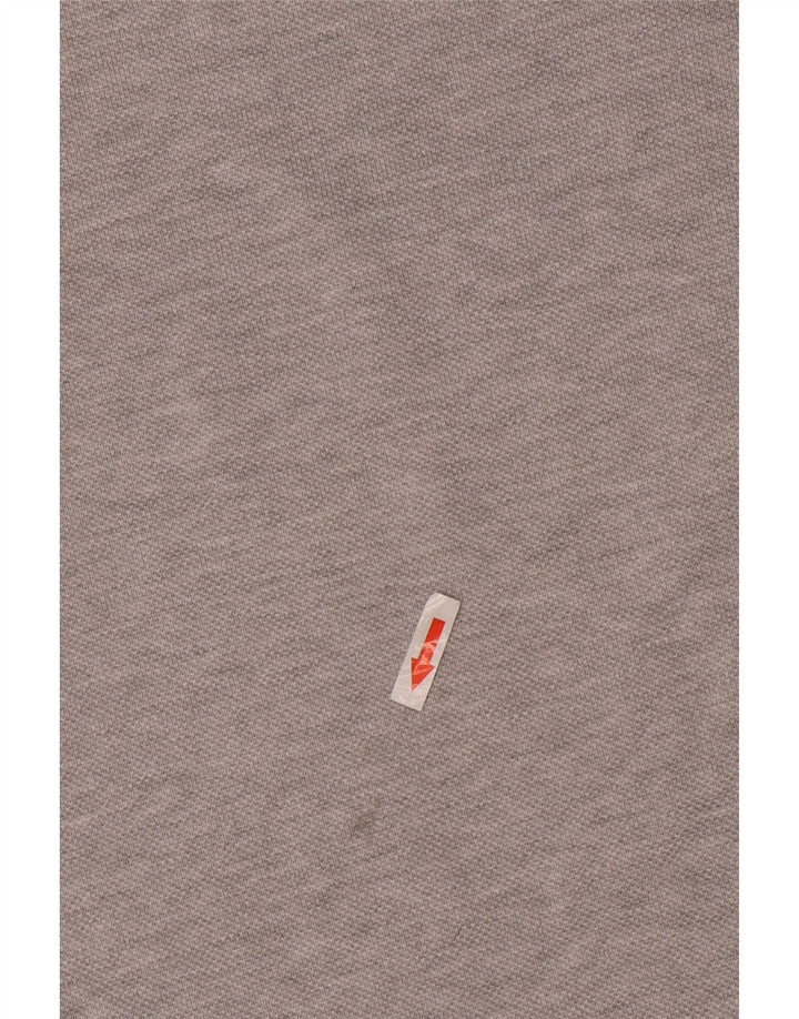 Camiseta masculina Ralph Lauren de algodão manchado cinza médio