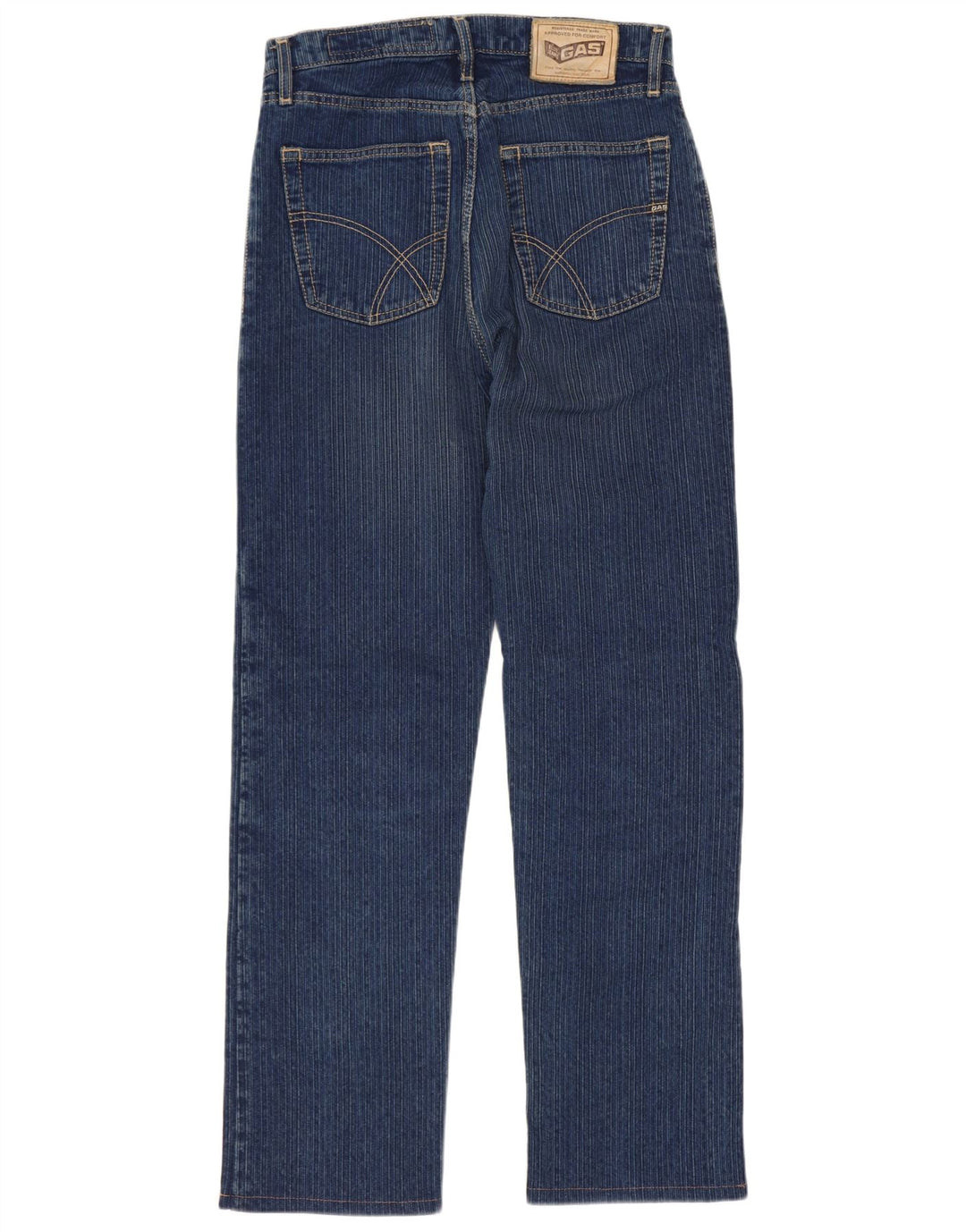 Gas Mens Straight Jeans W29 L29 Azul Marinho Algodão
