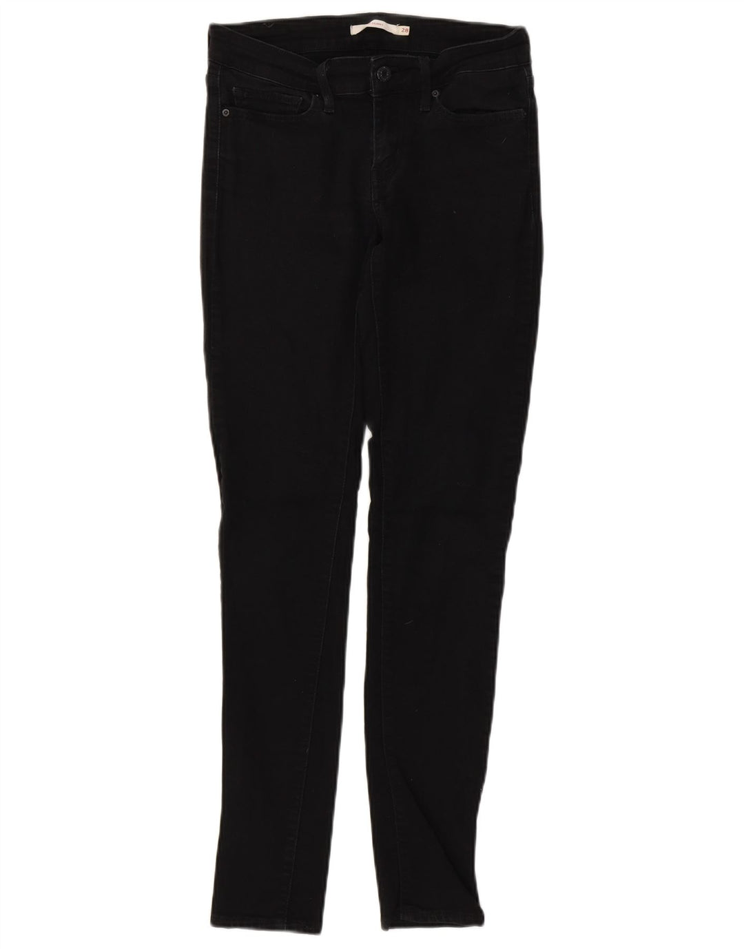 Calça jeans feminina LEVI'S 711 skinny W28 L31 algodão preto