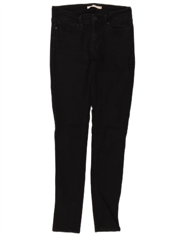 Calça jeans feminina LEVI'S 711 skinny W28 L31 algodão preto